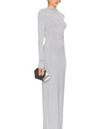 Helsa Jersey Backless Maxi Dress - 8 / Gray - Dresses