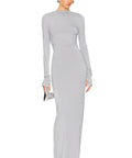Helsa Jersey Backless Maxi Dress - 8 / Gray - Dresses