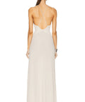 sheer deep v long slip dress helsa brand:helsa Helsa Sheer Deep V Slip Dress