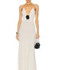 helsa sheer deep v dress Helsa Studio - Sheer Deep V Long Slip Dress
