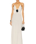 Helsa sheer deep V long slip dress - Passion For Fashion 