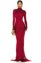 Helsa Slinky Jersey Sarong Maxi Dress view 1