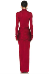 Helsa Slinky Jersey Sarong Maxi Dress view 4