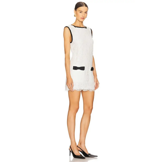 Helsa The Lace Mini Dress White Size XS & S - Passion
