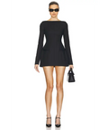Helsa The Parasol Mini Dress Black Size XS / AU 6 - 6 / Black - Dresses