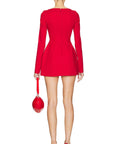 Helsa The Parasol Mini Dress Lipstick Red - 6 / Red - Dresses