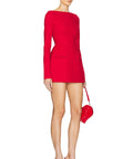 Helsa The Parasol Mini Dress Lipstick Red - 6 / Red - Dresses