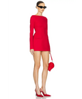 Helsa The Parasol Mini Dress Lipstick Red Size XXS & XS - Dresses