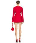 Helsa The Parasol Mini Dress Lipstick Red Size XXS & XS - Dresses