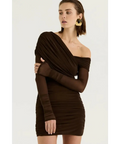 Henne Paris Mini Dress Brown Size 8 10 - Dresses