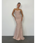 Herve Leger Blush Sara Gown - 8 / Pink - Dresses