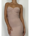 Herve Leger Blush Sara Gown - 8 / Pink - Dresses