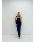 Herve Leger Navy Sweetheart Gown - Dresses