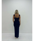 Herve Leger Navy Sweetheart Gown - Dresses