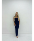 Herve Leger Navy Sweetheart Gown - Dresses