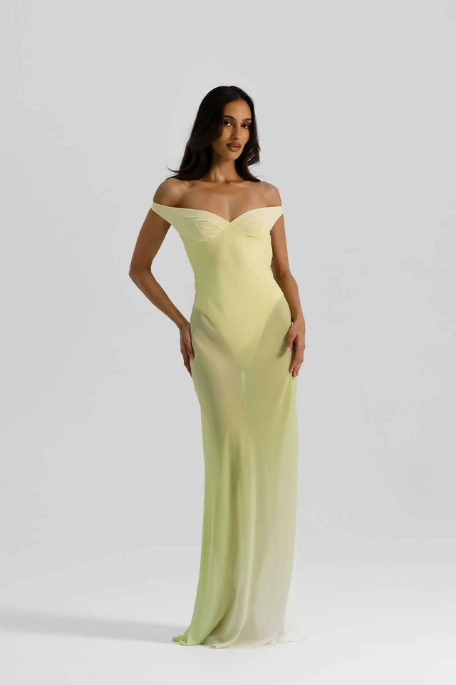 Natalie Rolt Brielle Gown Dress Citrus Yellow