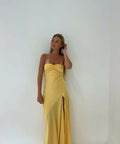 HNTR The Label Gaia Gown in Gold Sun - 6 / Yellow - Dresses