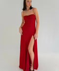 Hntr The Label Gaia Silk Gown in Wine - Dresses