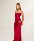 HNTR The Label Huxley Gown in Wine - Dresses