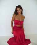 Hntr The Label Inka Gown in Wine Red - 6 / Red - Dresses