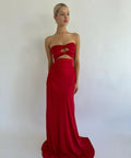 Hntr The Label Inka Gown in Wine Red - 6 / Red - Dresses
