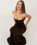 HNTR THE LABEL Louie Gown | Chocolate Brown - Dresses