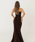 HNTR THE LABEL Louie Gown | Chocolate Brown - Dresses