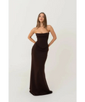 HNTR The Label Louie Gown in Chocolate Brown Size XS & S - Dresses