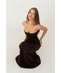 HNTR The Label Louie Gown in Chocolate Brown Size XS & S - Dresses