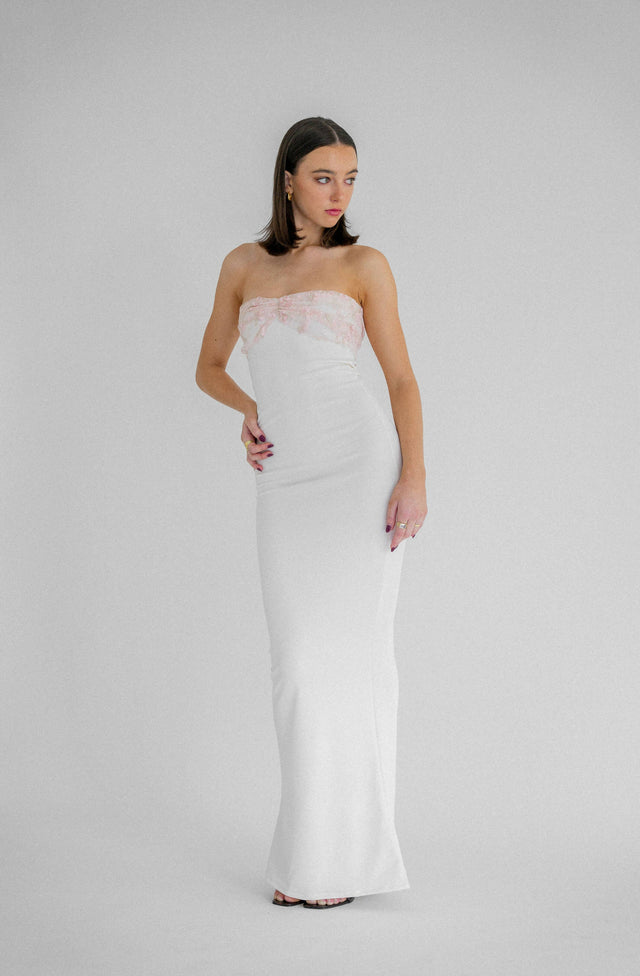 Hntr The Label Luci Gown - Ivory - 6 / White - Dresses