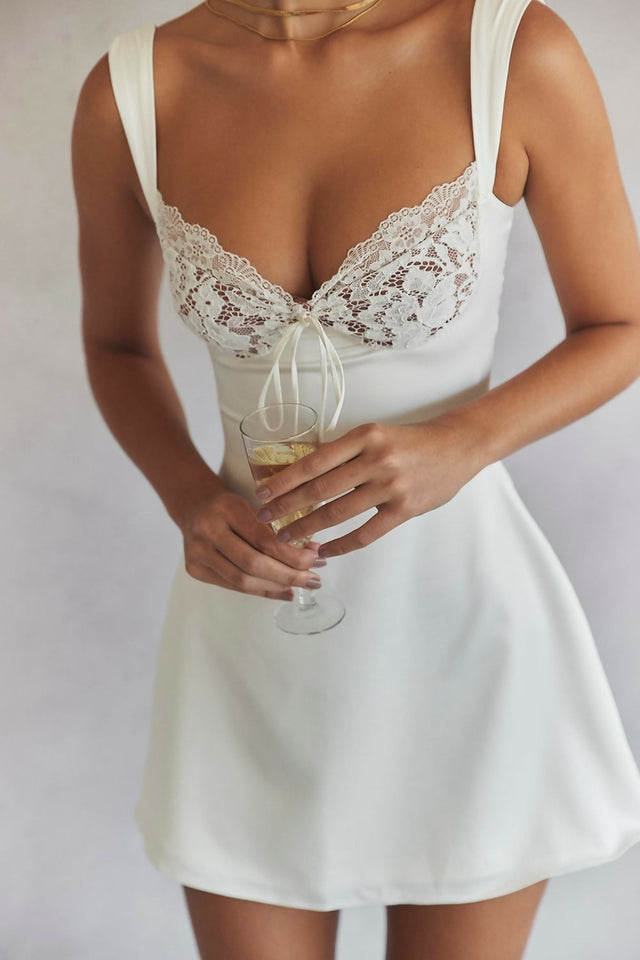 House of CB Adriana Mini Ivory - 8 / White - Dresses