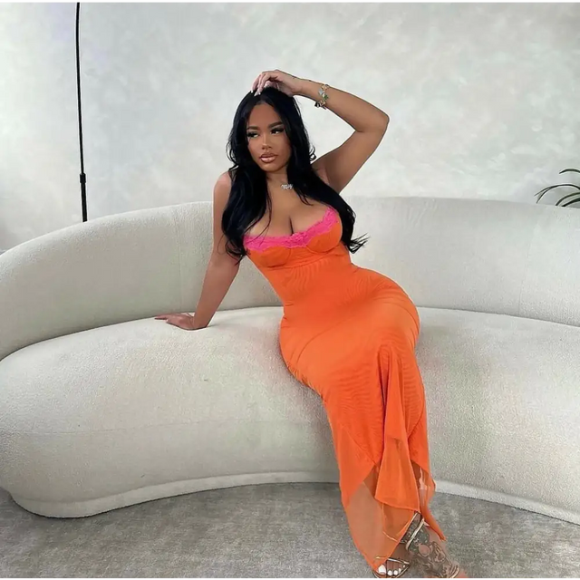 House of CB ‘Aiza’ Flame Maxi - XS (Bigger Cup) / Orange - Dresses