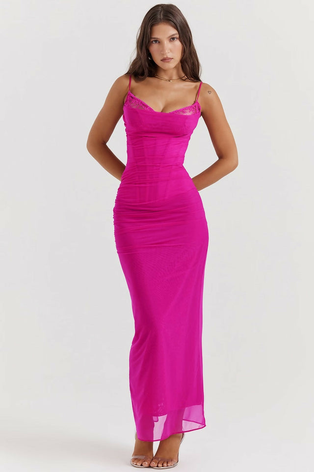 House of CB Aiza Maxi Dress - 8 / Pink - Dresses