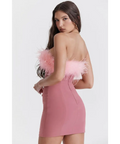 House of CB Alexa - Warm Pink Mini Dress - 8 / Pink - Dresses