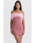 House of CB Alexa - Warm Pink Mini Dress - 8 / Pink - Dresses