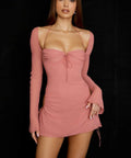 House of Cb Baby Cutout Halter Mini Dress - 8 / Pink - Dresses