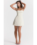 House of CB Cara Cream Mini Dress - 10 / White - Dresses