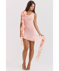 HOUSE OF CB Charla Soft Apricot/Pink Mini Dress - Mini Dress