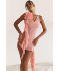 HOUSE OF CB Charla Soft Apricot/Pink Mini Dress - Mini Dress