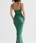 House of Cb Charmaine Midi Forest Green - 8 / Green - Dresses