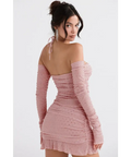 House of CB Estella Soft Pink Crystallised Dress - 6 / Pink - Dresses