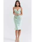 House of CB Fallon Light Jade Midi Dress - 6 / Green - Dresses
