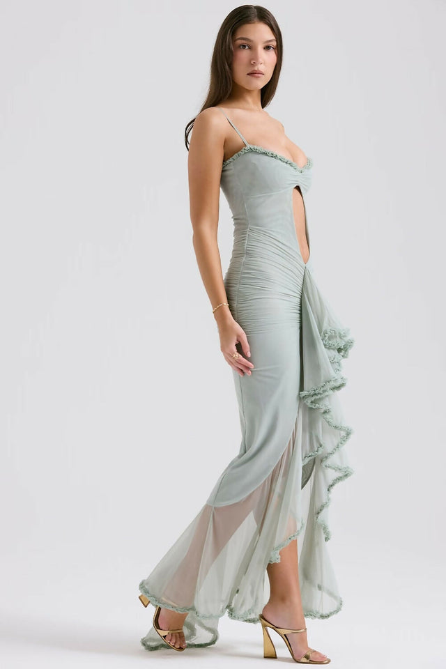 House of CB Gabriella Gown Pistachio - 8 / Green - Dresses