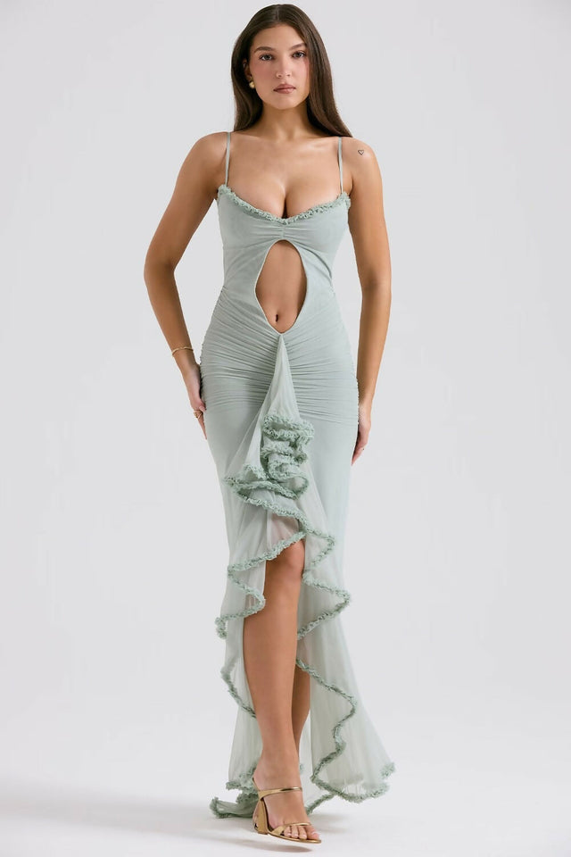 House of CB Gabriella Gown Pistachio - 8 / Green - Dresses