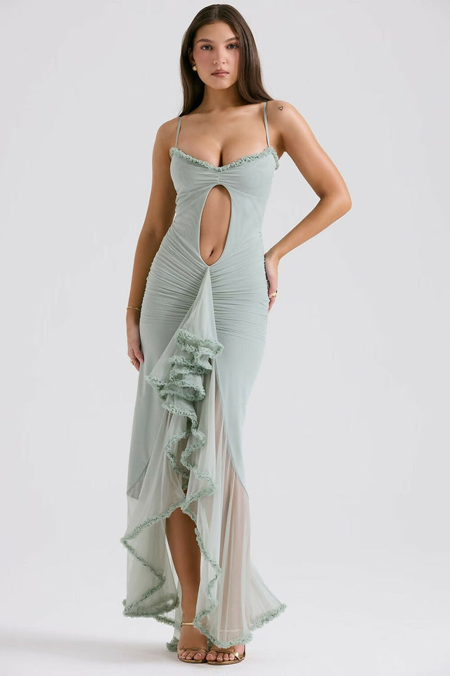 House of CB Gabriella Gown Pistachio - 8 / Green - Dresses