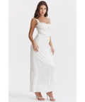 House of CB Illiana Real Silk Maxi Dress - 8 / White - Dresses