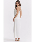 House of CB Illiana Real Silk Maxi Dress - 8 / White - Dresses