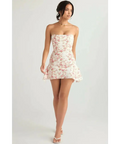 House of CB Jasmine Rose Print Draped Corset Dress - 6 / Print - Dresses