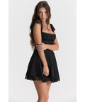House of CB Kaia Black A Line Mini Dress - 6 / Black - Dresses