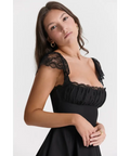 House of CB Kaia Black A Line Mini Dress - 6 / Black - Dresses